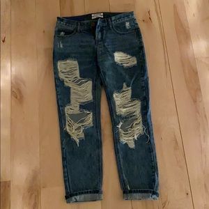 Distressed One Teaspoon Boyfriend Jeans